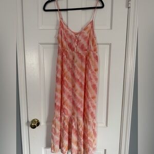 Rails NWT sundress Tie-Dye Pink and Orange Women's Midi Dress